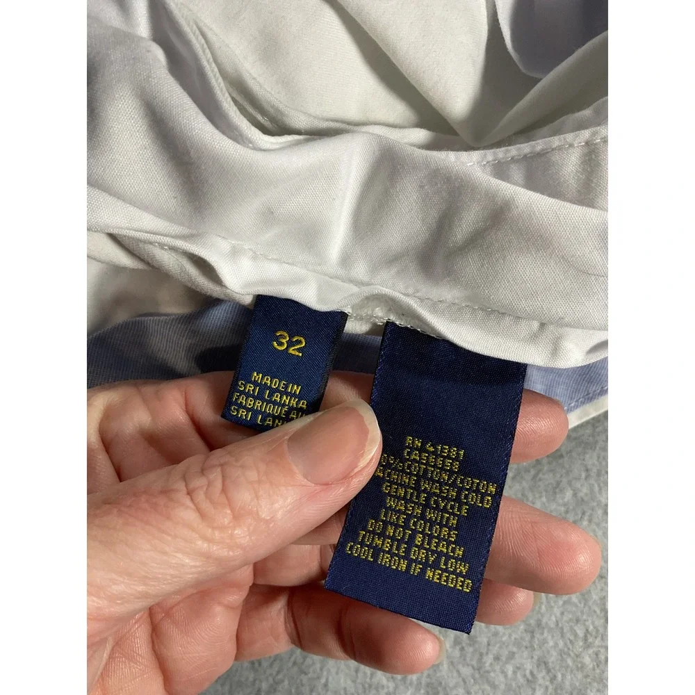 Polo Ralph Lauren Classic Fit Chino Shorts Mens 32 White Cotton 9 Inseam 2413